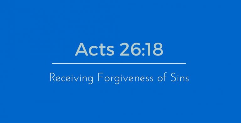 Receiving Forgiveness of Sins